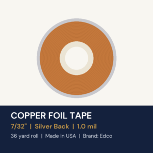 Edco Copper Foil Tape 7/32" - Silver Back - 1.0 mil - 36 Yard Roll